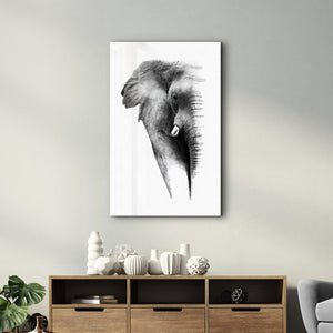 Elephant V2 | Glass Wall Art - Artdesigna