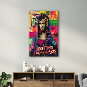 Hey Mona | Designer's Collection Glass Wall Art - Artdesigna