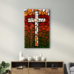 Cross | Designers Collection Glass Wall Art - Artdesigna