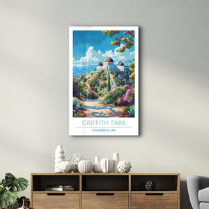Griffith Park-Los Angeles USA-Travel Posters | Glass Wall Art - Artdesigna