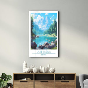 Lake Jasna Slovenia-Travel Posters | Glass Wall Art - Artdesigna