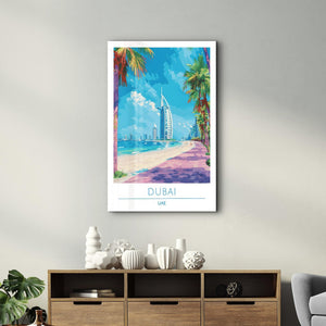Dubai UAE-Travel Posters | Glass Wall Art - Artdesigna