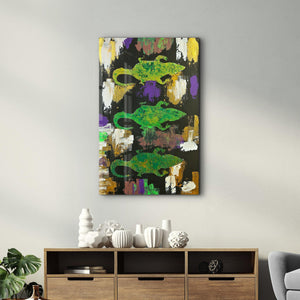 Three Little Alligators - Hand-drawn Image | Glass Wall Art - Artdesigna