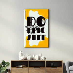 Do Epic X Yellow | Designers Collection Glass Wall Art - Artdesigna