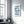 Blue Brush Marks | Glass Wall Art - Artdesigna