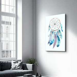 Abstract Feathers | Glass Wall Art - Artdesigna