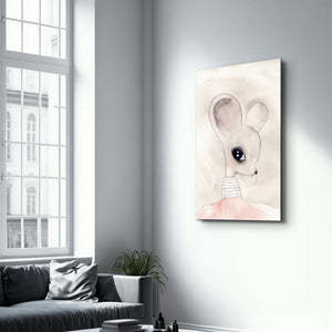 Funny Ears | Glass Wall Art - Artdesigna