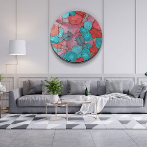 ・"Soft Tones"・Rounded Glass Wall Art - ArtDesigna Glass Printing Wall Art