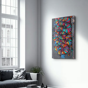 Eyes Abstract | Designer's Collection Glass Wall Art - Artdesigna