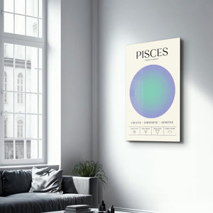 Pisces - Aura Collection | Zodiac Glass Wall Art - Artdesigna