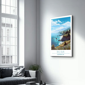 Big Sur 1-California USA-Travel Posters | Glass Wall Art - Artdesigna