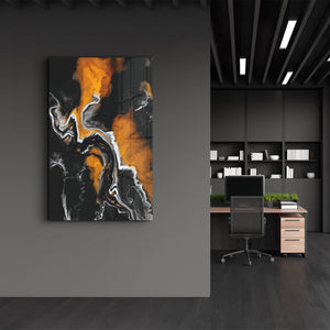 Abstract Shapes V8 | Glass Wall Art - Artdesigna