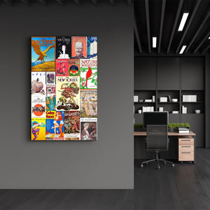 Retro Magazine Covers-2 - Glass Wall Art - Artdesigna