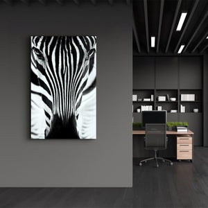 Zebra V2 | Glass Wall Art - Artdesigna