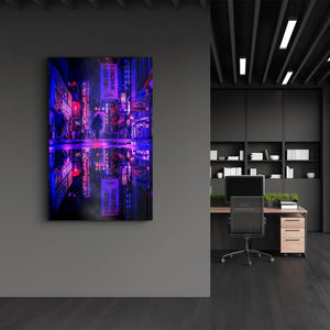 A Night From Osaka | Glass Wall Art - Artdesigna