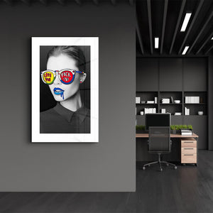 Love You F. You | Designer's Collection Glass Wall Art - Artdesigna
