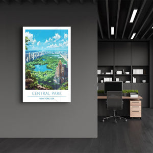 Central Park 3-New York USA-Travel Posters | Glass Wall Art - Artdesigna