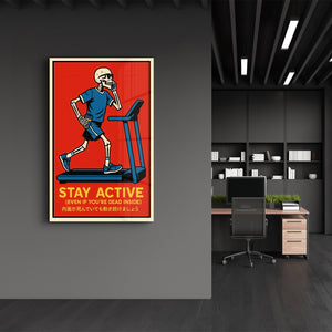 Ölüm Kadar Ciddi Kardiyo - Cam Duvar Tablosu