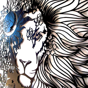 ・"Astro Lion"・Premium Metal Wall Art - Limited Edition - ArtDesigna Glass Printing Wall Art