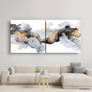 ・"Marble Abstract - Duo"・Glass Wall Art - ArtDesigna Glass Printing Wall Art