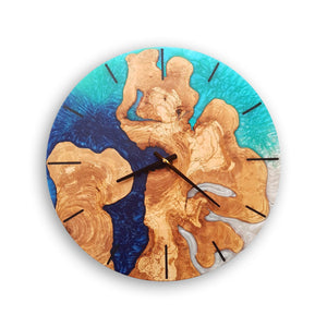 Coastal Azure Timekeeper | Premium Handmade Wall Clocks - Artdesigna