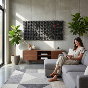 Kalabalığın Arasından Sıyrılın Akustik Ahşap El Yapımı Duvar Dekoru - Özel Üretim