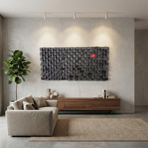 Kalabalığın Arasından Sıyrılın Akustik Ahşap El Yapımı Duvar Dekoru - Özel Üretim