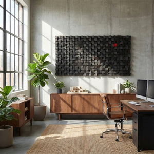 Kalabalığın Arasından Sıyrılın Akustik Ahşap El Yapımı Duvar Dekoru - Özel Üretim