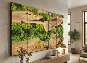 Keşfedilmemiş Yosun Ormanı | Birinci Sınıf El Yapımı Duvar Heykelleri