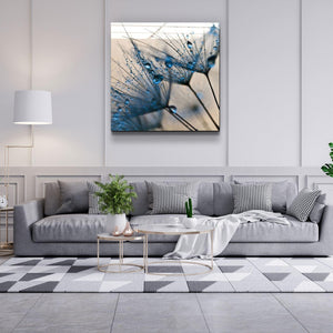 ・"Blue Flower"・Glass Wall Art - ArtDesigna Glass Printing Wall Art