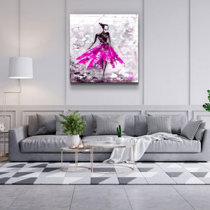 ・"Women (Pink)"・Glass Wall Art - ArtDesigna Glass Printing Wall Art