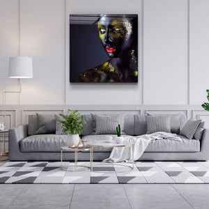・"Gold Stamps"・Glass Wall Art - ArtDesigna Glass Printing Wall Art