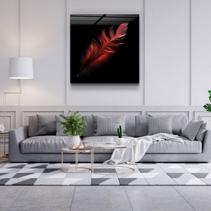 ・"Colorful Feather"・Glass Wall Art - ArtDesigna Glass Printing Wall Art