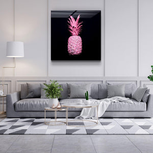 ・"Pink Pineapple"・Glass Wall Art - ArtDesigna Glass Printing Wall Art