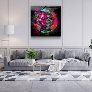 ・"Abstract Tiger"・Glass Wall Art - ArtDesigna Glass Printing Wall Art