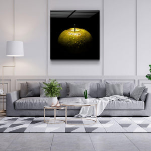 ・"Yellow Apple"・Glass Wall Art - ArtDesigna Glass Printing Wall Art