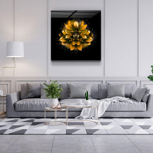 ・"Yellow Flower"・Glass Wall Art - ArtDesigna Glass Printing Wall Art