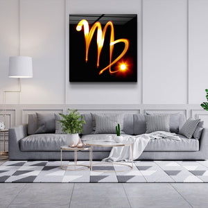 ."Virgo Zodiac Symbol". Glass Wall Art - ArtDesigna Glass Printing Wall Art