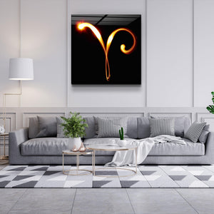 ."Aries Zodiac Symbol". Glass Wall Art - ArtDesigna Glass Printing Wall Art