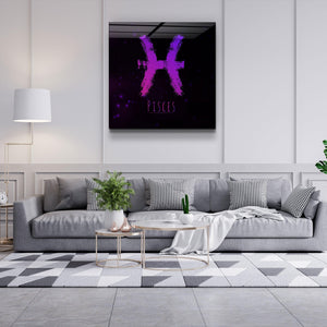 ."Zodiac V2 - Pisces". Glass Wall Art - ArtDesigna Glass Printing Wall Art