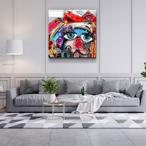 ・"Abstract Colorful Portrait"・Glass Wall Art - ArtDesigna Glass Printing Wall Art