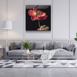・"Red Flowers"・Glass Wall Art - ArtDesigna Glass Printing Wall Art