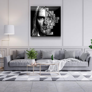 ・"Kurt Cobain"・Designers Collection Glass Wall Art - ArtDesigna Glass Printing Wall Art