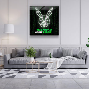 ・"Follow the Rabbit"・Glass Wall Art - ArtDesigna Glass Printing Wall Art