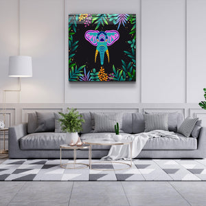 ・"Animal Republic-Elephant"・Designers Collection Glass Wall Art - ArtDesigna Glass Printing Wall Art