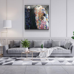 ."Gustav Klimt's Death and Life (1910-1915)". Glass Wall Art - ArtDesigna Glass Printing Wall Art