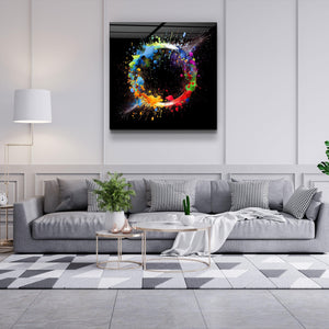 ."Paint Splash Ring". Designer's Collection Glass Wall Art - ArtDesigna Glass Printing Wall Art