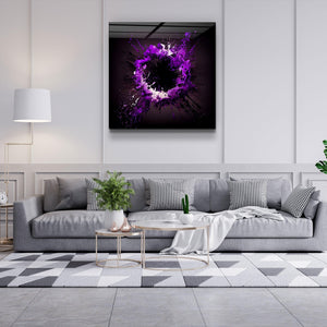 ."Paint Splash Ring-Purple". Designer's Collection Glass Wall Art - ArtDesigna Glass Printing Wall Art