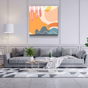 ."Terracota Abstract Flowers V1". Designer's Collection Glass Wall Art - ArtDesigna Glass Printing Wall Art