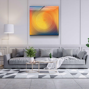 ."Yellow Hypnosis". Designer's Collection Glass Wall Art - ArtDesigna Glass Printing Wall Art